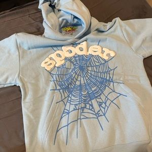 SP5DER WEB HOODIE SKY BLUE MEDIUM 100% Authentic